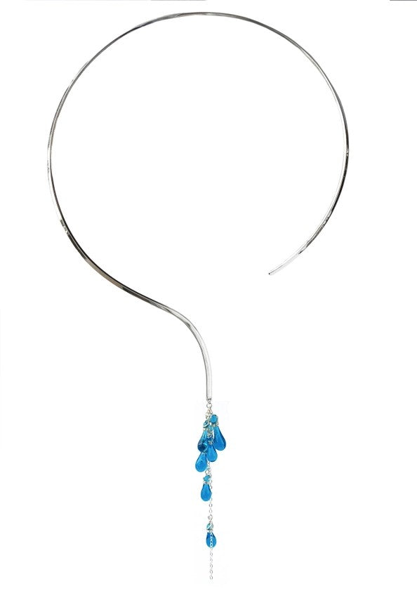 Lanata Teardrop Necklace in Cobalt Blue