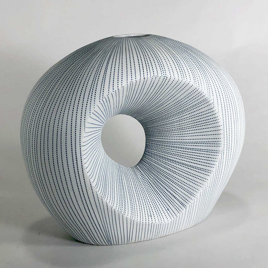 Artura Porcelain Vase, Indigo on White