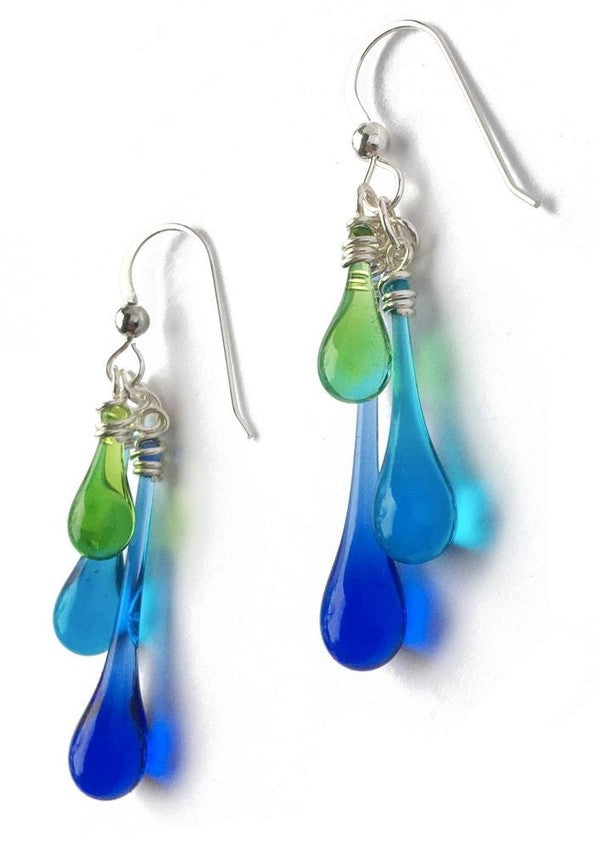 Trio Teardrop Earrings, multiple color options