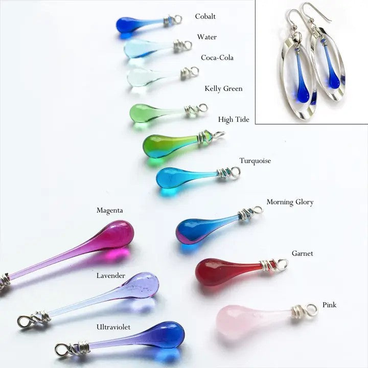 Ribbon Teardrop Earrings, multiple color options