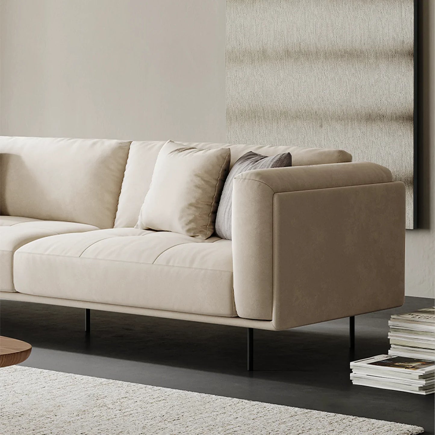 Italian Minimalist Matte Tech Fabric Sofa